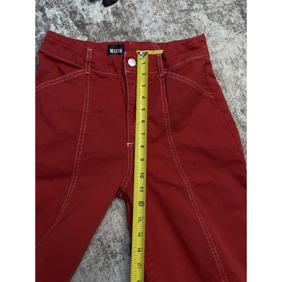 Maeve Seamed High Rise Wide Leg Jeans Red Size 28 Anthropologie - Picture 9 of 11